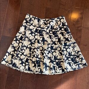 The Limited Black and Beige Patterned Skirt